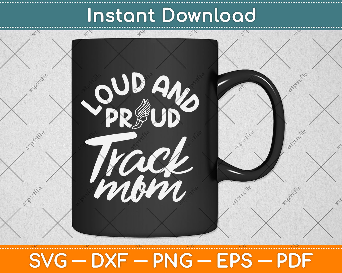 Loud And Proud Track Mom Runner Track And Field Cute Funny Svg Digital Cutting File