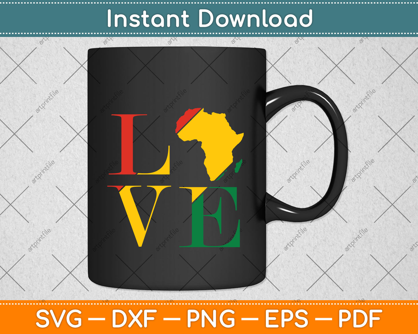 Love Black African American Pride Juneteenth Vintage Svg Png Dxf Digital Cutting File