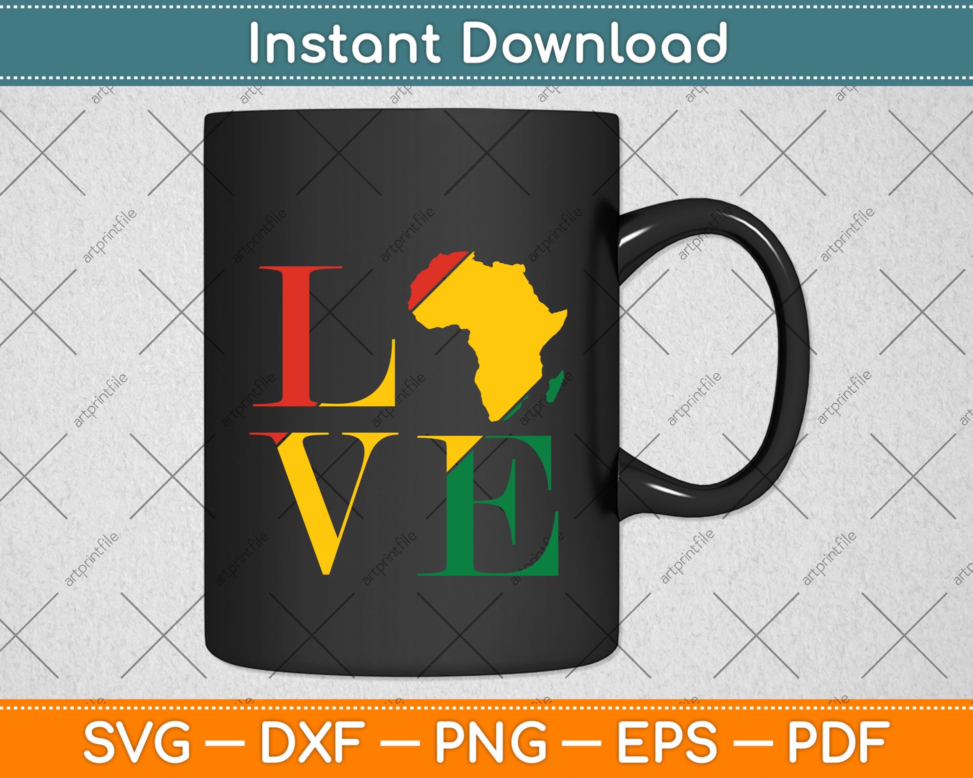 Love Black African American Pride Juneteenth Vintage Svg Png Dxf Digital Cutting File