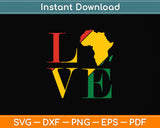 Love Black African American Pride Juneteenth Vintage Svg Png Dxf Digital Cutting File