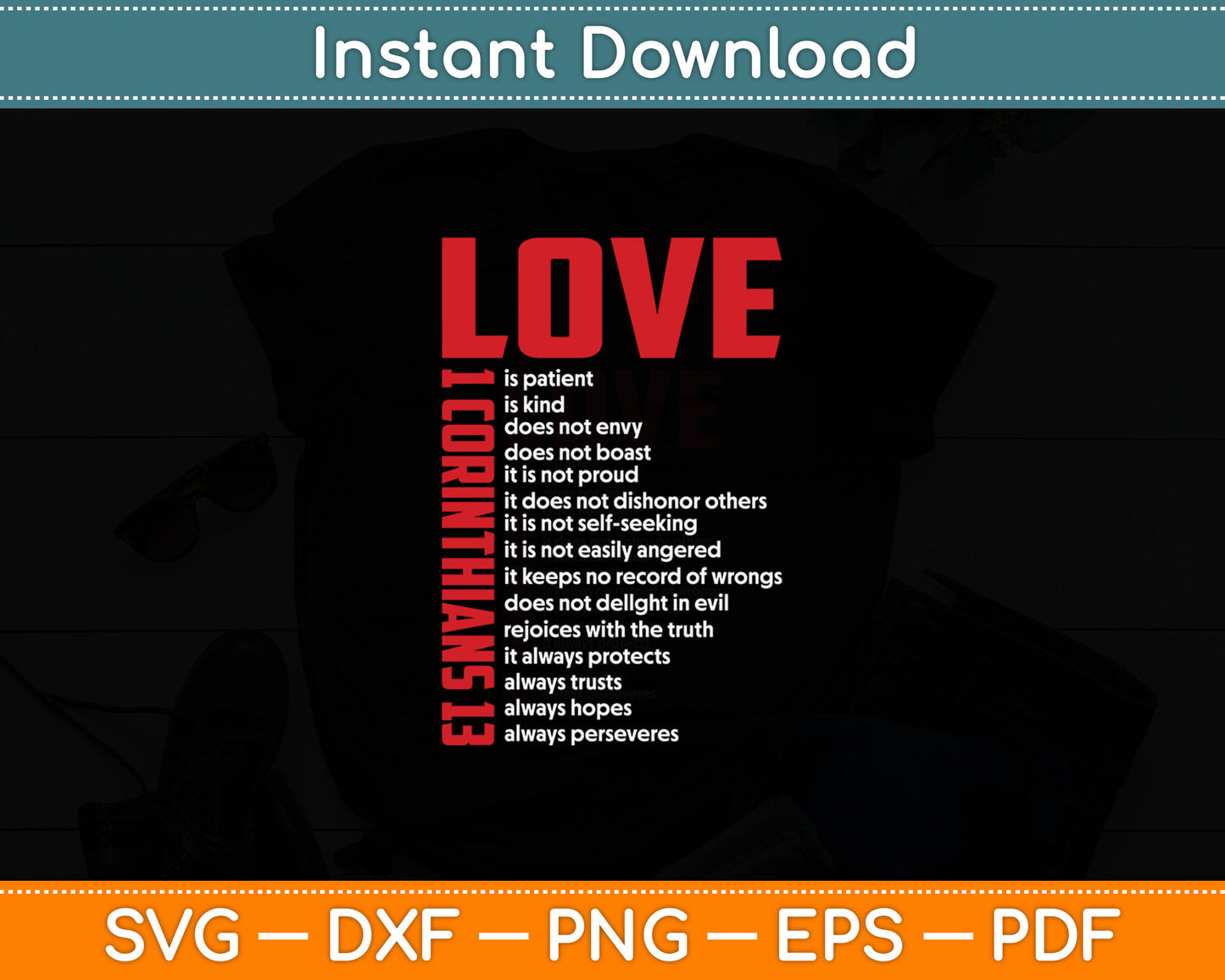 Love Christian Svg Digital Cutting File