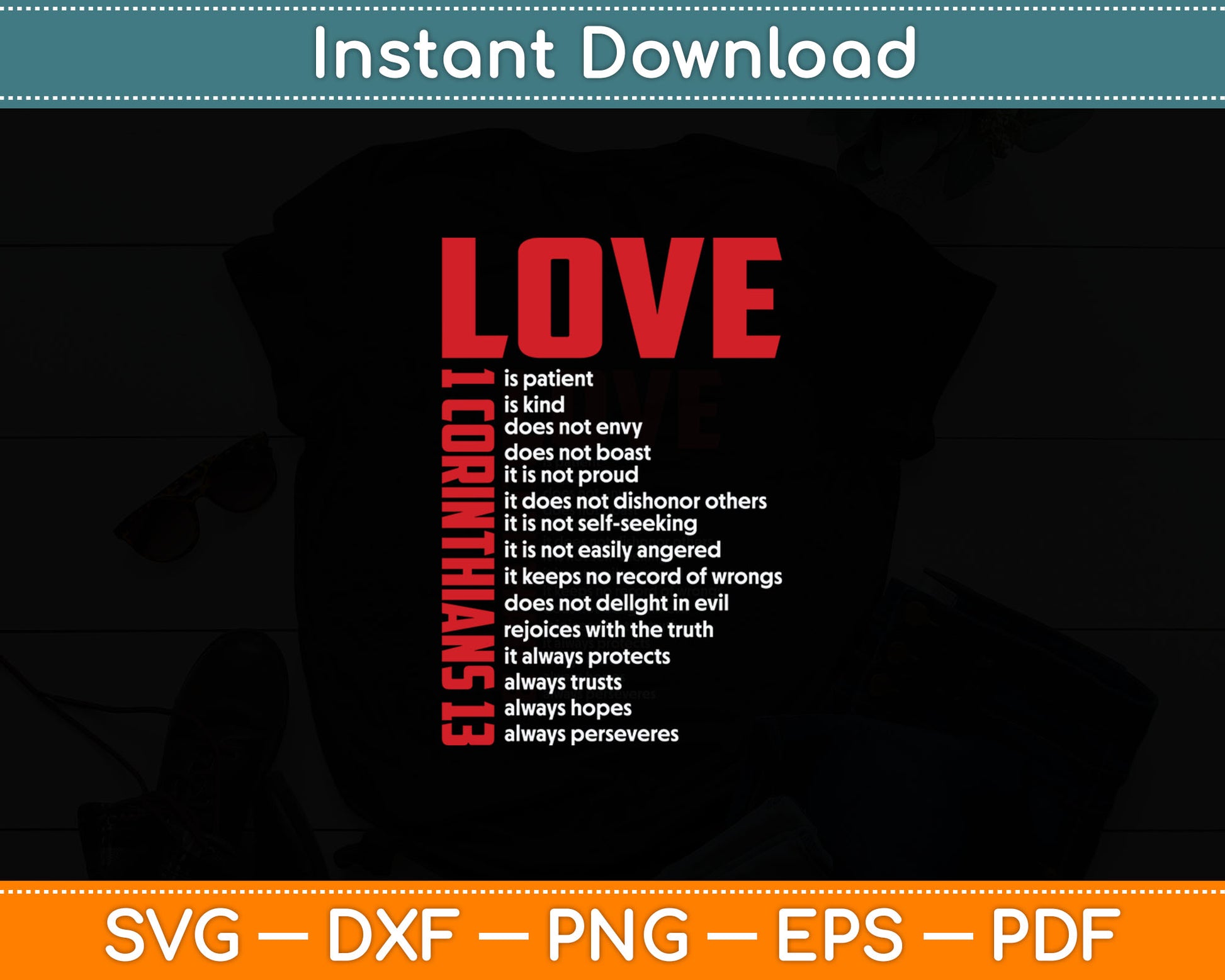 Love Christian Svg Digital Cutting File