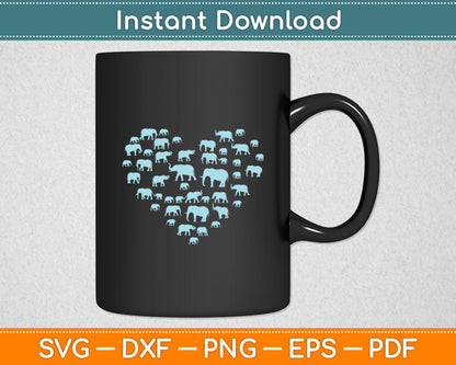 Love Elephant Svg Digital Cutting File