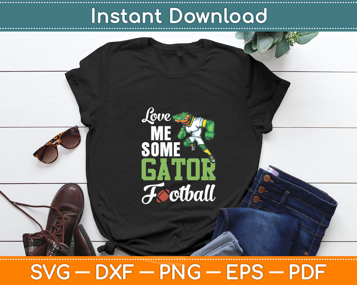 Love Me Some Gator Football Svg Digital Cutting File