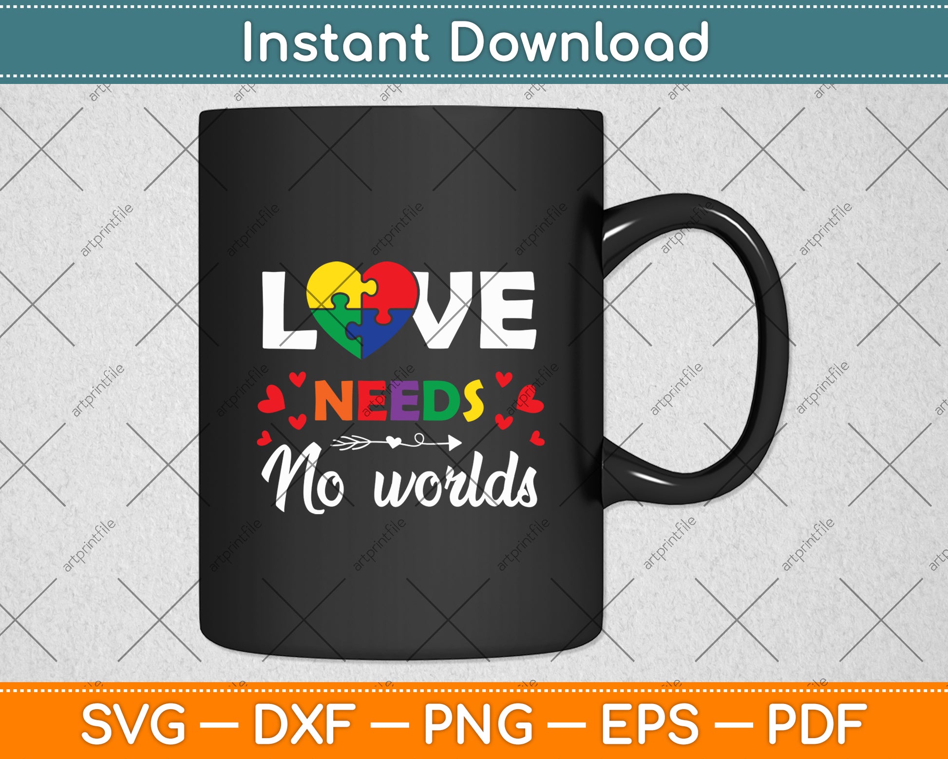 Love Needs No Words Autism Svg Digital Cutting File