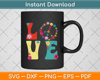 Love Peace Sign Svg Png Dxf Digital Cutting File