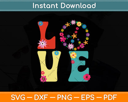 Love Peace Sign Svg Png Dxf Digital Cutting File