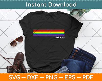Love Wins Gay Pride Rainbow Equality Gift Svg Digital Cutting File