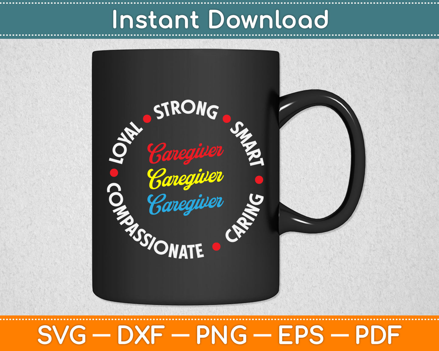 Happy Me Caregiver Loyal Strong Smart Caring Compassionate Svg Digital Cutting File