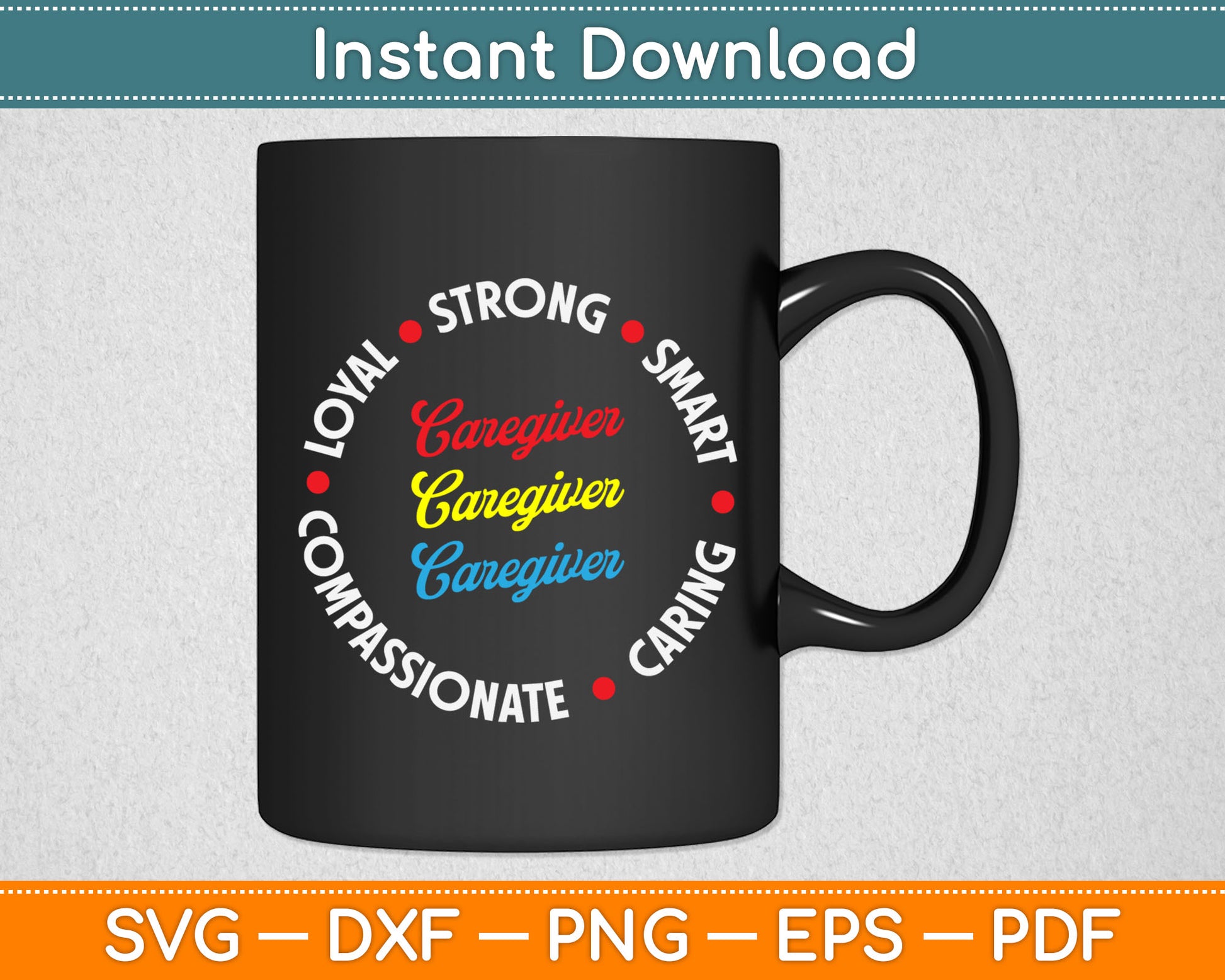 Happy Me Caregiver Loyal Strong Smart Caring Compassionate Svg Digital Cutting File