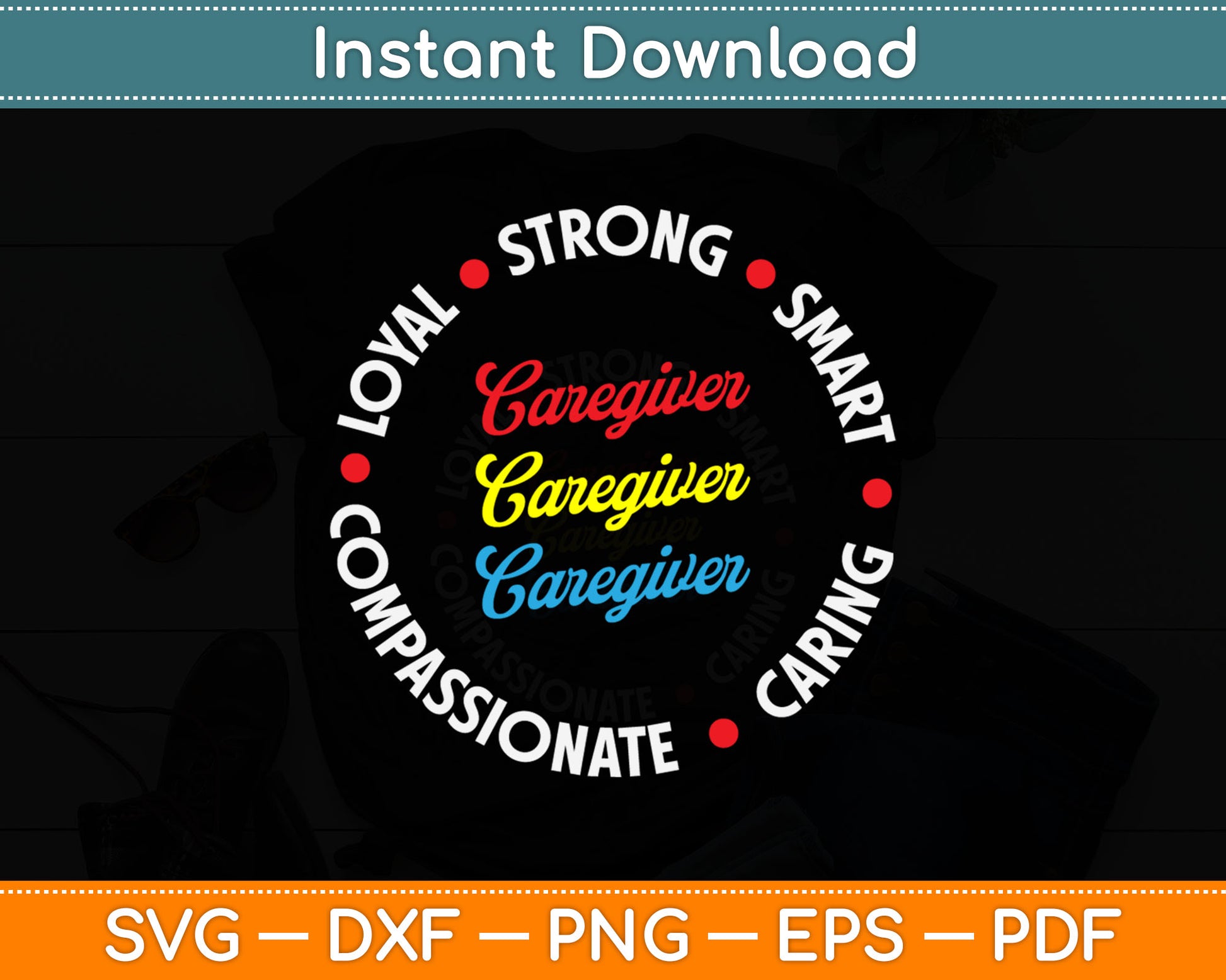 Happy Me Caregiver Loyal Strong Smart Caring Compassionate Svg Digital Cutting File