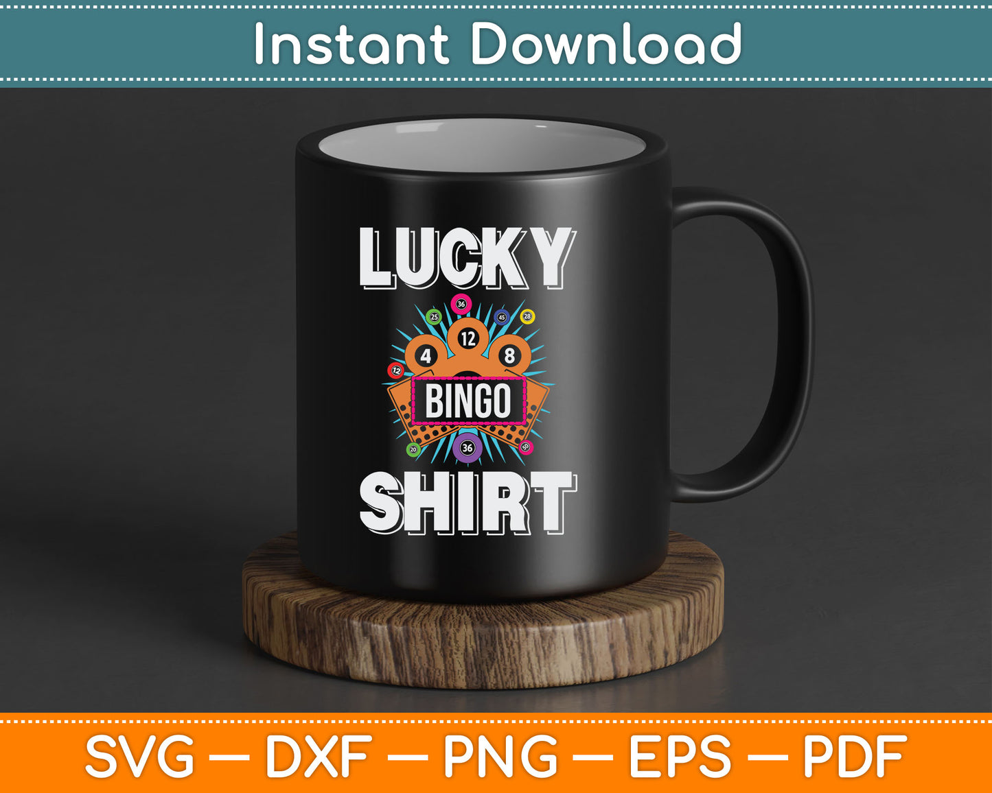Lucky Bingo Shirt Gambling Fun Bingo Lover SVG Digital Cutting File