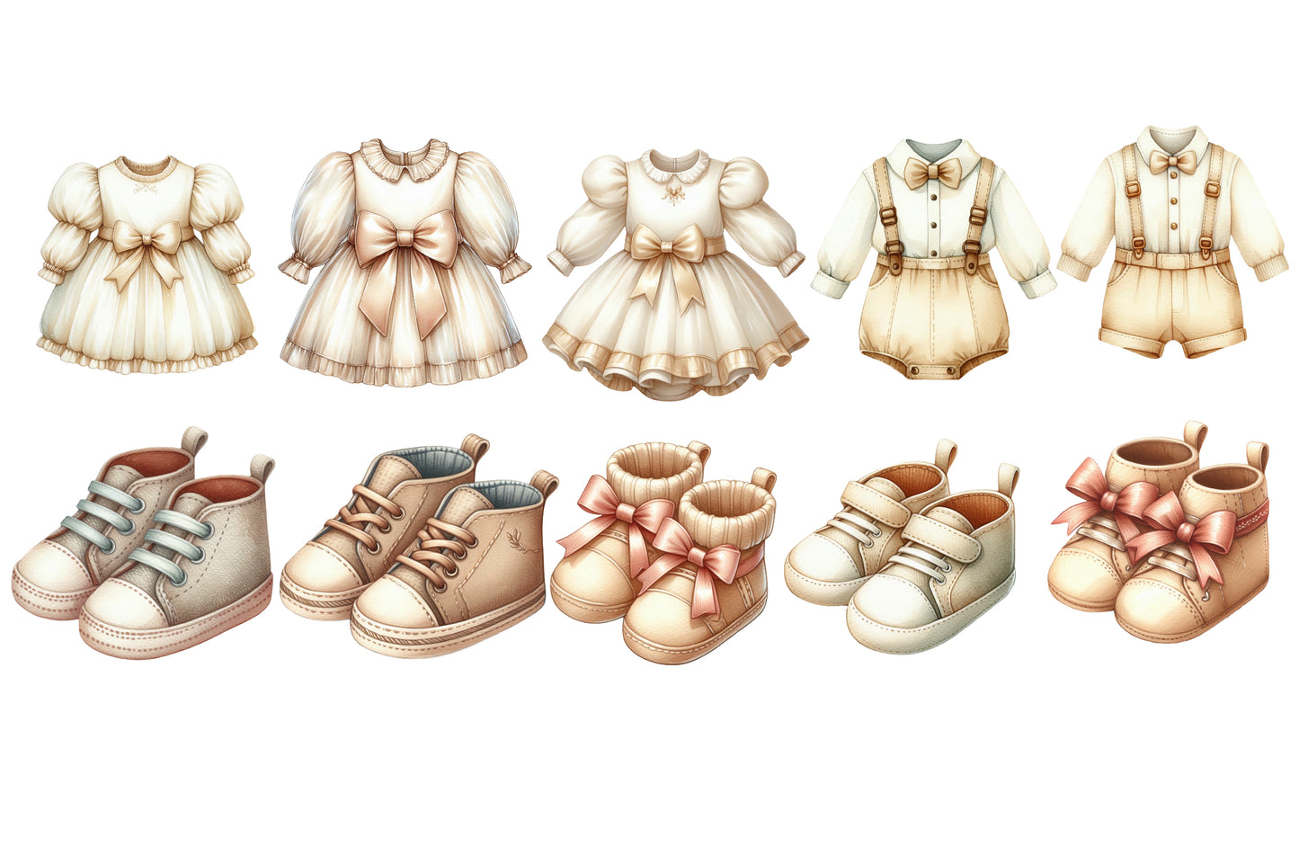 Christmas Baby Clipart PNG Bundle | Watercolor Cute Christmas Baby Clipart | Festive Baby Holiday PNG
