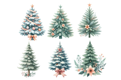 Christmas Baby Clipart PNG Bundle | Watercolor Cute Christmas Baby Clipart | Festive Baby Holiday PNG