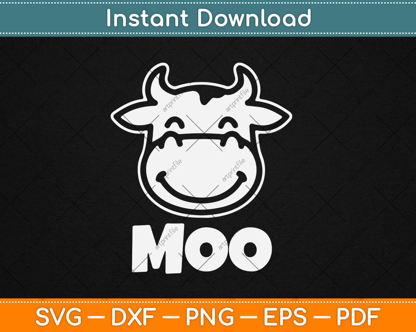 Moo Cows Cow Lover Kids Cow Svg Digital Cutting File