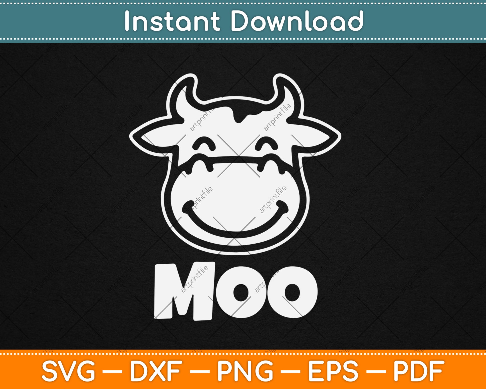 Moo Cows Cow Lover Kids Cow Svg Digital Cutting File