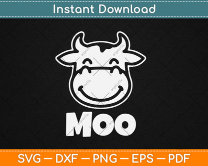 Moo Cows Cow Lover Kids Cow Svg Digital Cutting File