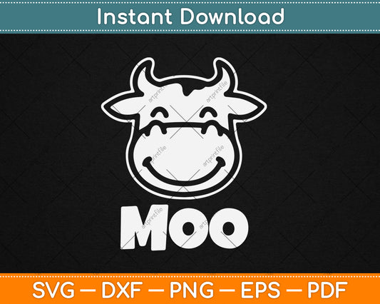 Moo Cows Cow Lover Kids Cow Svg Digital Cutting File