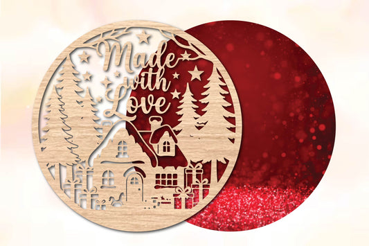 Made With Love Christmas Laser Cut SVG