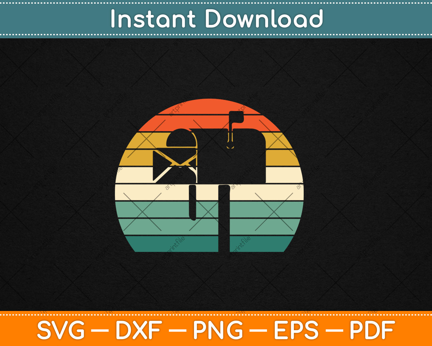 Mail Carrier Retro Vintage Postal Worker Svg Digital Cutting File