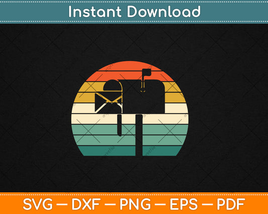 Mail Carrier Retro Vintage Postal Worker Svg Digital Cutting File