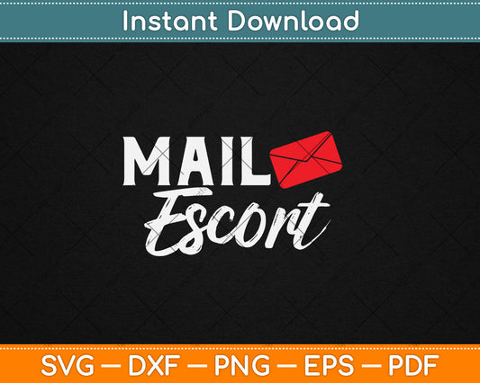 Mail Escort Postman Mail Carrier Post Office Worker Svg Digital Cutting File