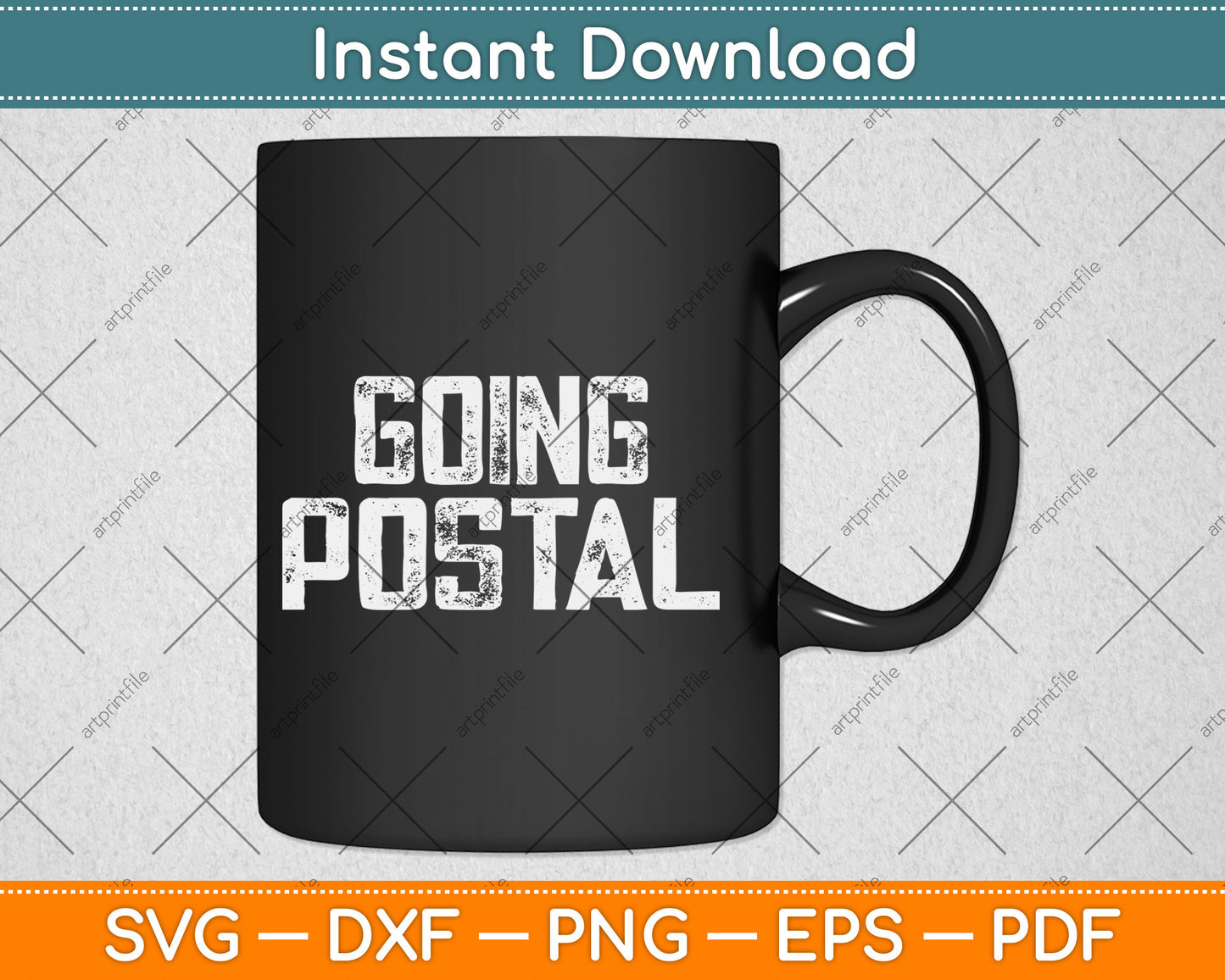 Mailman Going Postal Funny Post Office Svg Digital Cutting File
