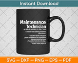 Maintenance Technician Definition Svg Digital Cutting File