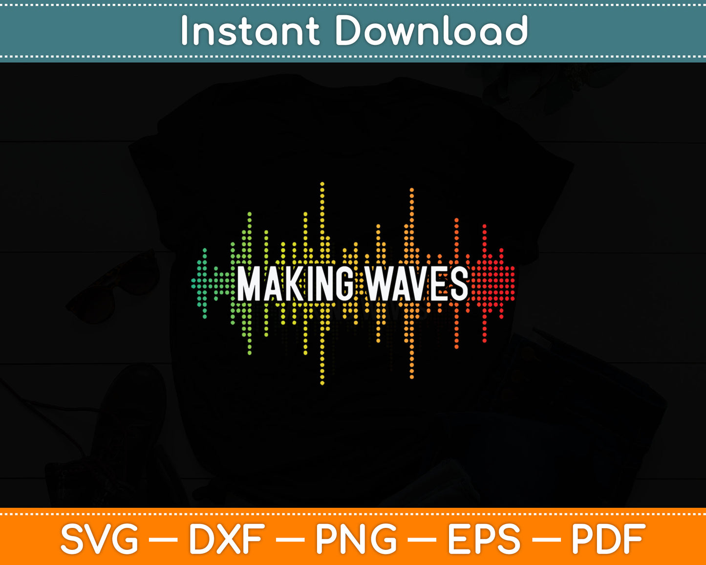 Making Waves Cool Music Producer Svg Digital Cutting File