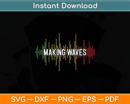 Making Waves Cool Music Producer Svg Digital Cutting File