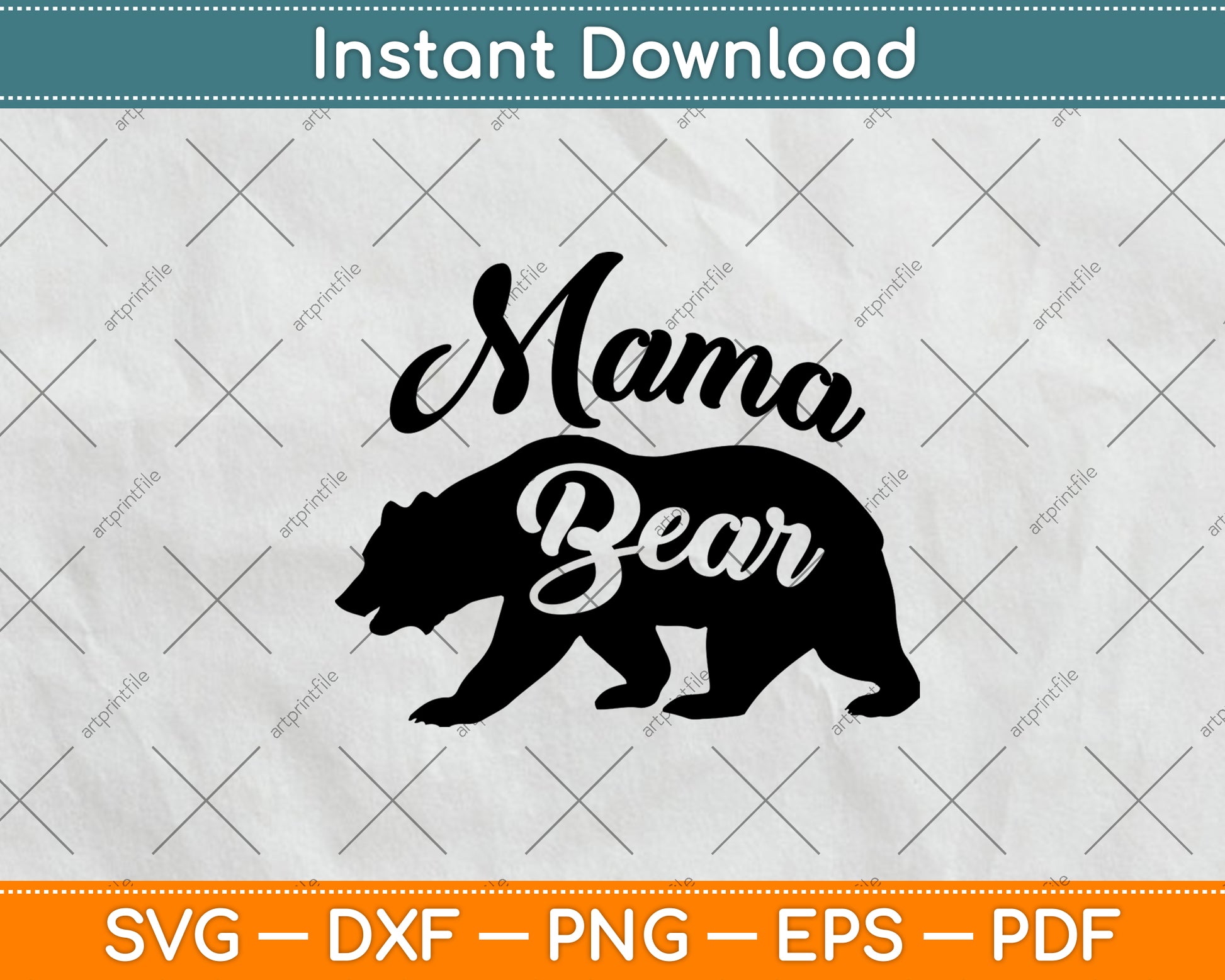 Mama Bear Loves Svg Png Dxf Digital Cutting File