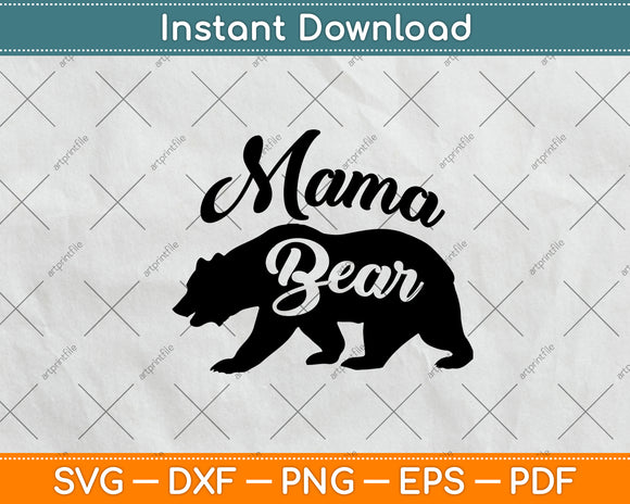 Mama Bear Loves Svg Png Dxf Digital Cutting File