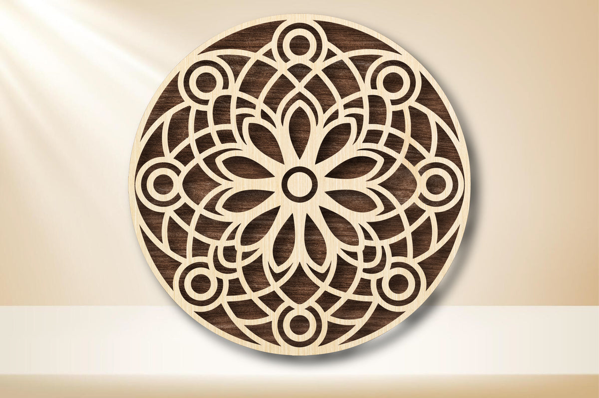 Mandala Round Laser Cut SVG
