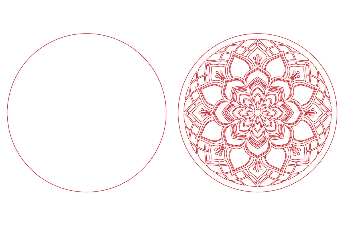 Mandala Round Laser Cut SVG
