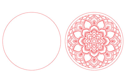 Mandala Round Laser Cut SVG