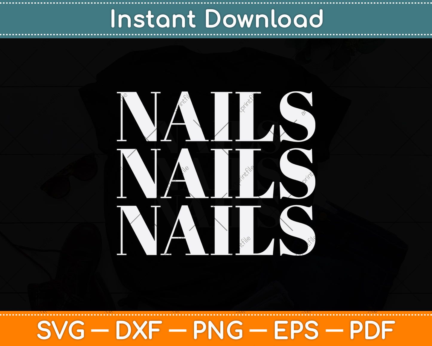 Nails Polish Lover Svg Png Dxf Digital Cutting File