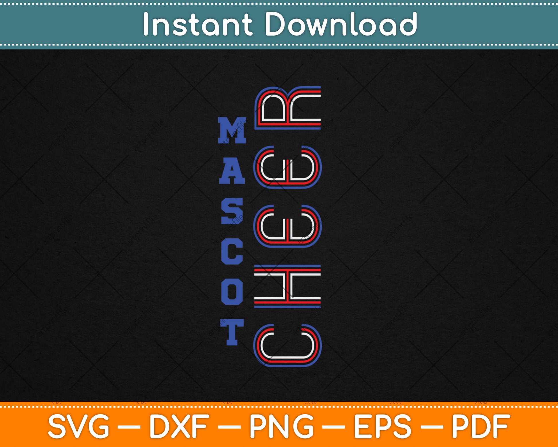 Mascot Cheer Retro-inspired Svg Digital Cutting File