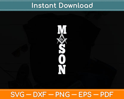 Mason Square & Compass Masonic Symbol Freemason Shriner Svg Digital Cutting File