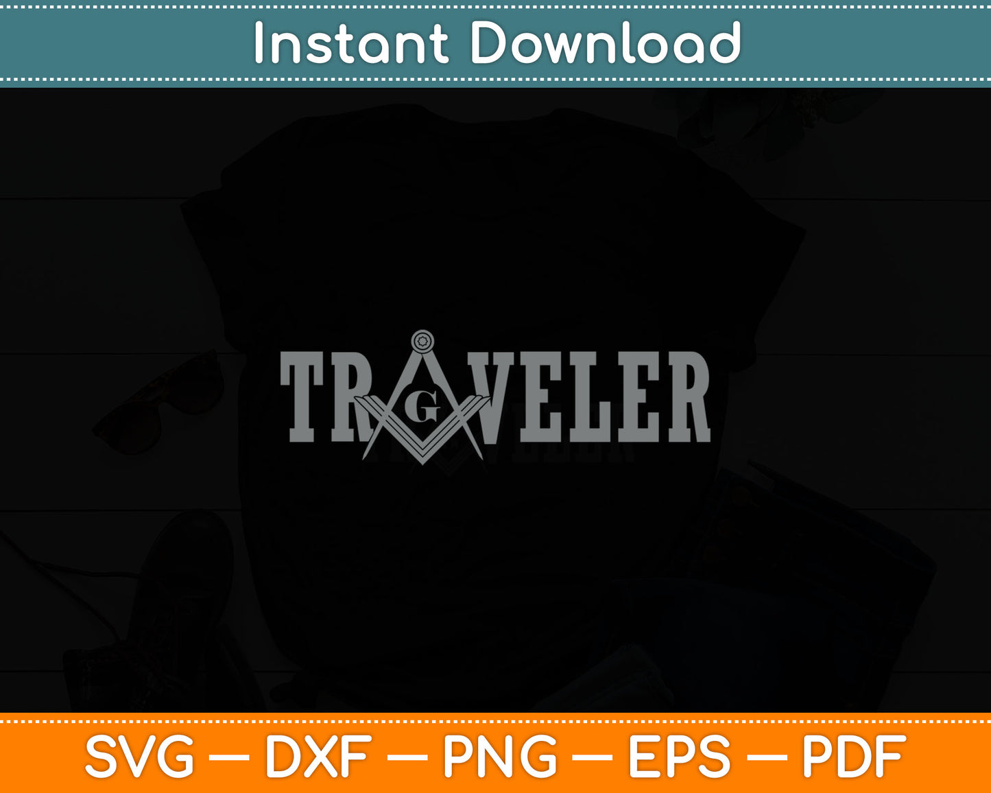Mason Traveler Freemason Svg Digital Cutting File