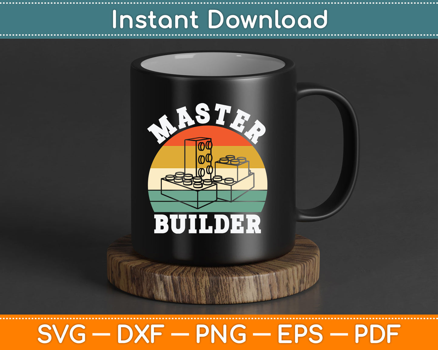 Master Builder Kids Boys Building Blocks Master Builder SVG Digital Cutting File
