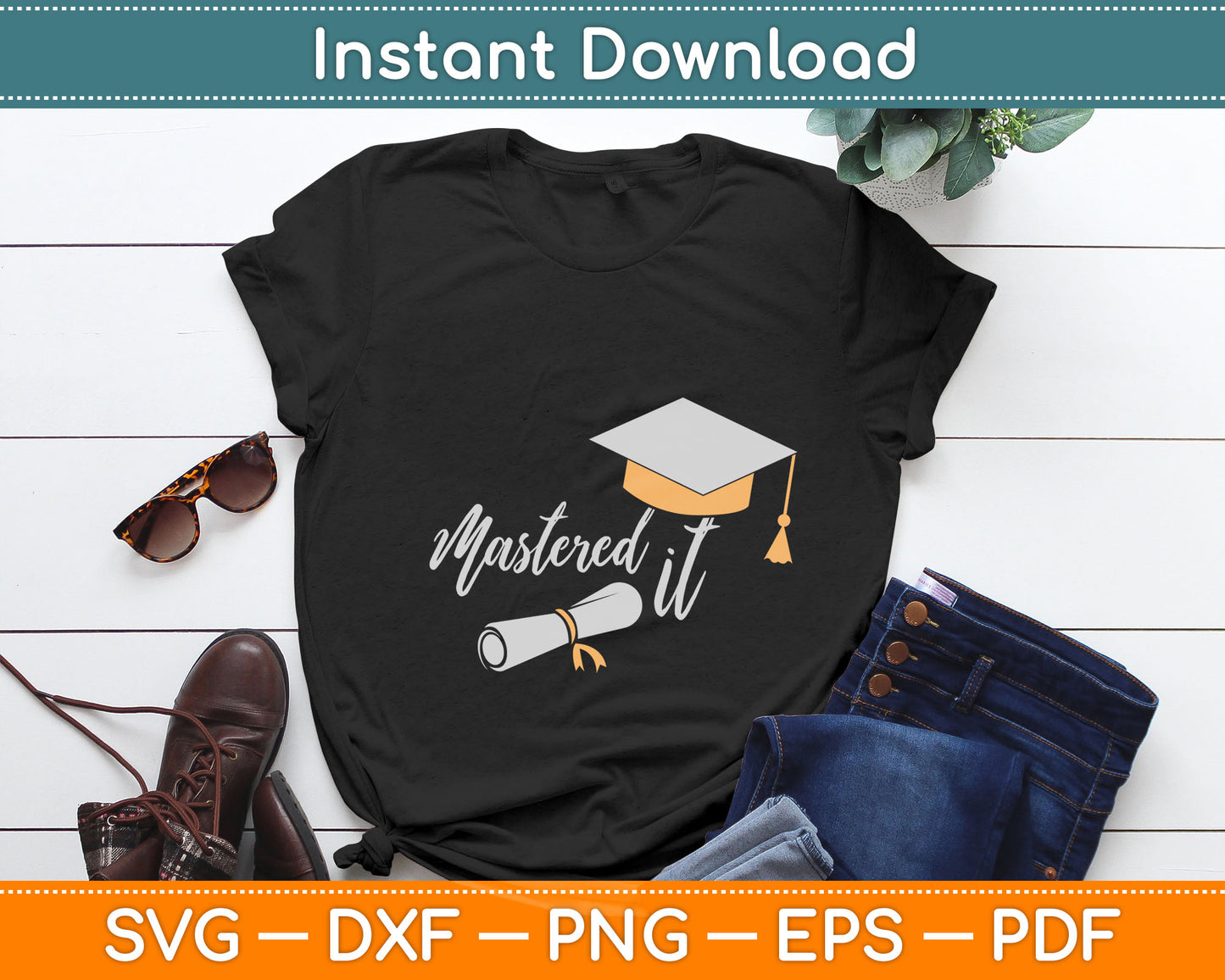 Master Degree Graduate MBA Graduation Svg Digital Cutting File