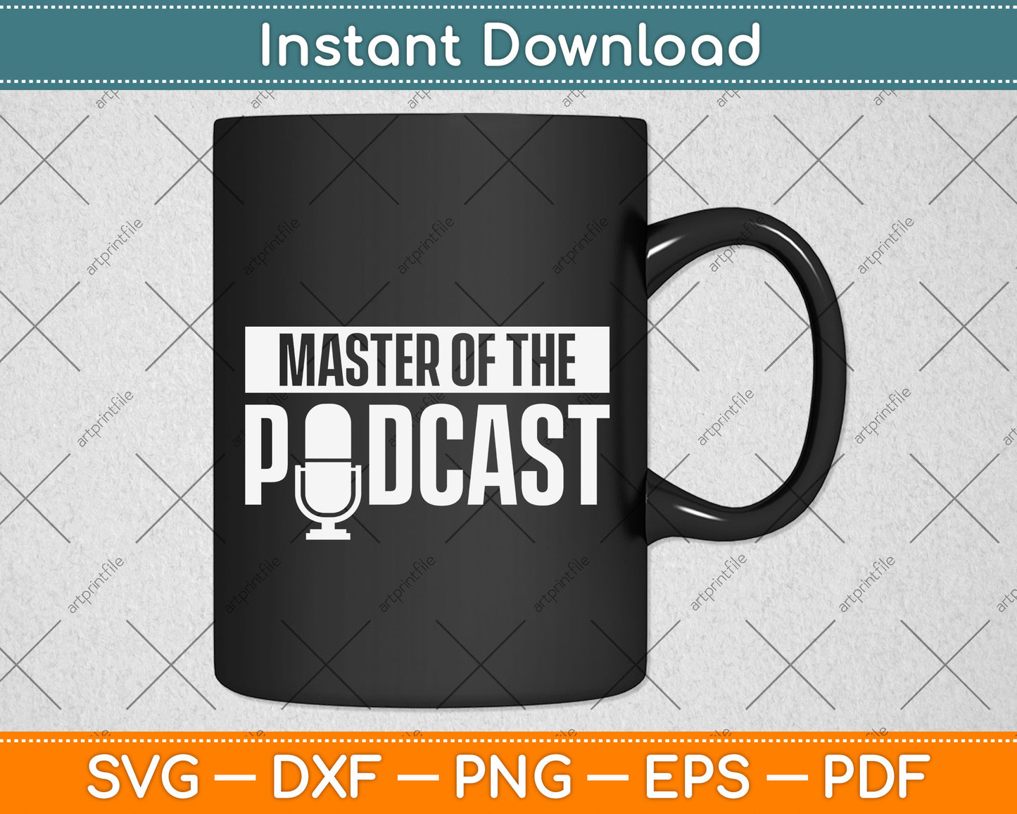 Master of the Podcast Awesome Podcasters Podcasting Host Svg Digital Cutting File