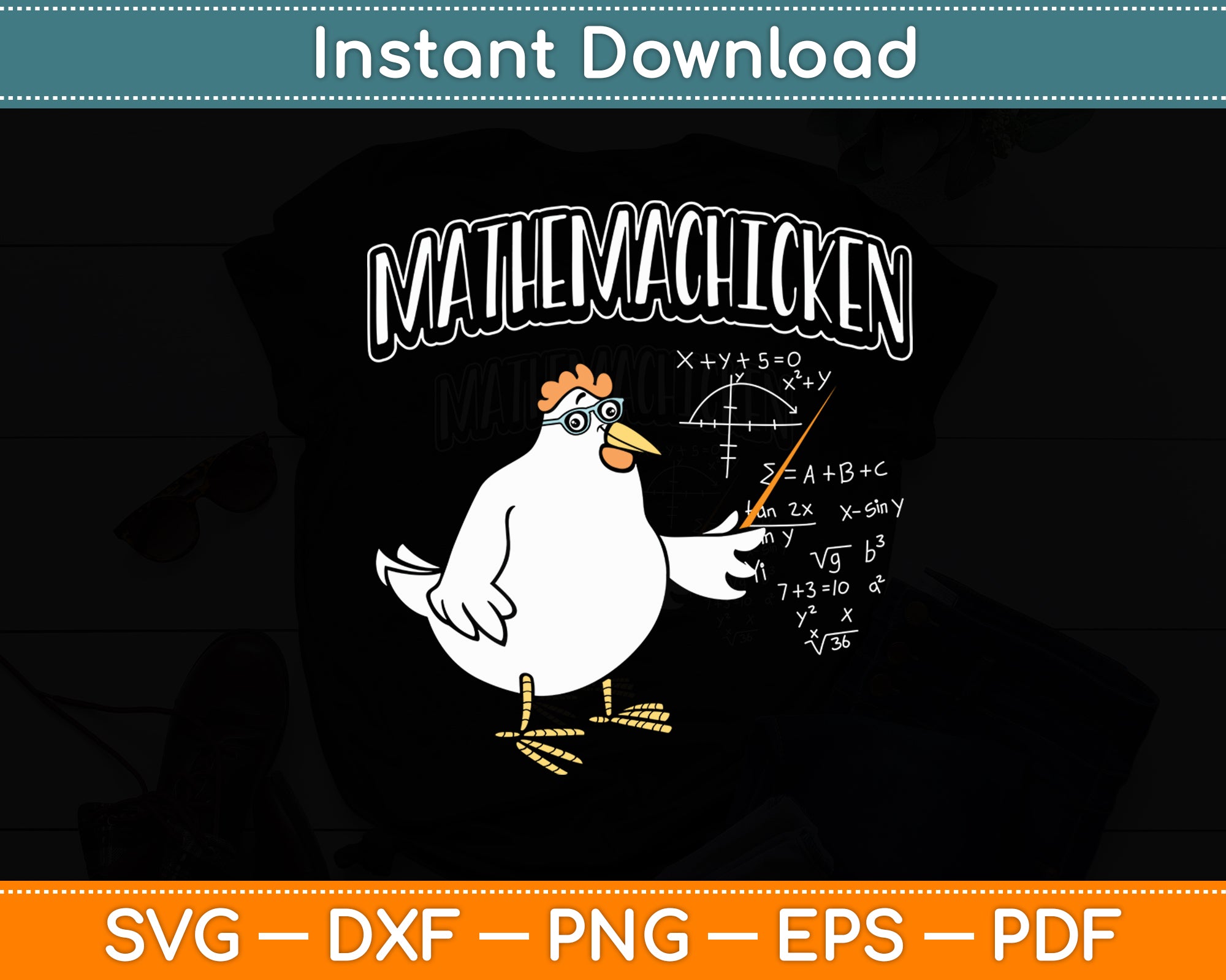 Mathemachicken Math Teacher Chicken Svg Cutting File – artprintfile