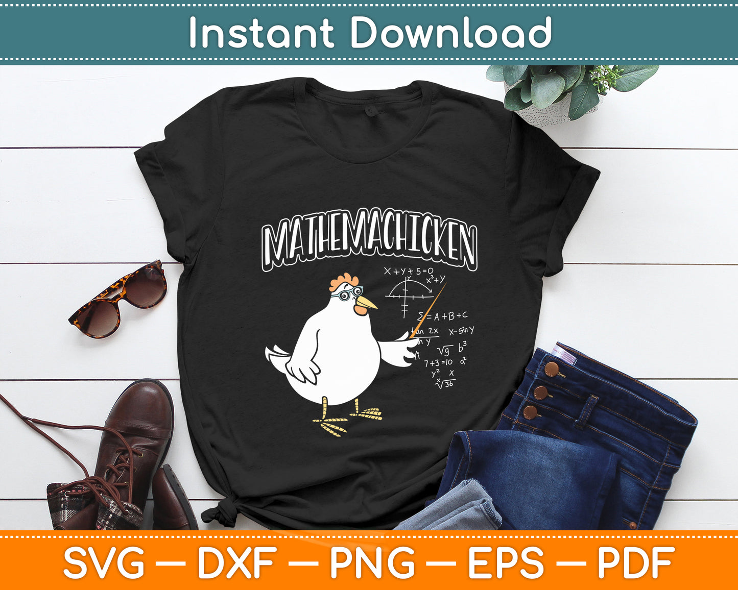 Mathemachicken Math Teacher Chicken Svg Cutting File – artprintfile