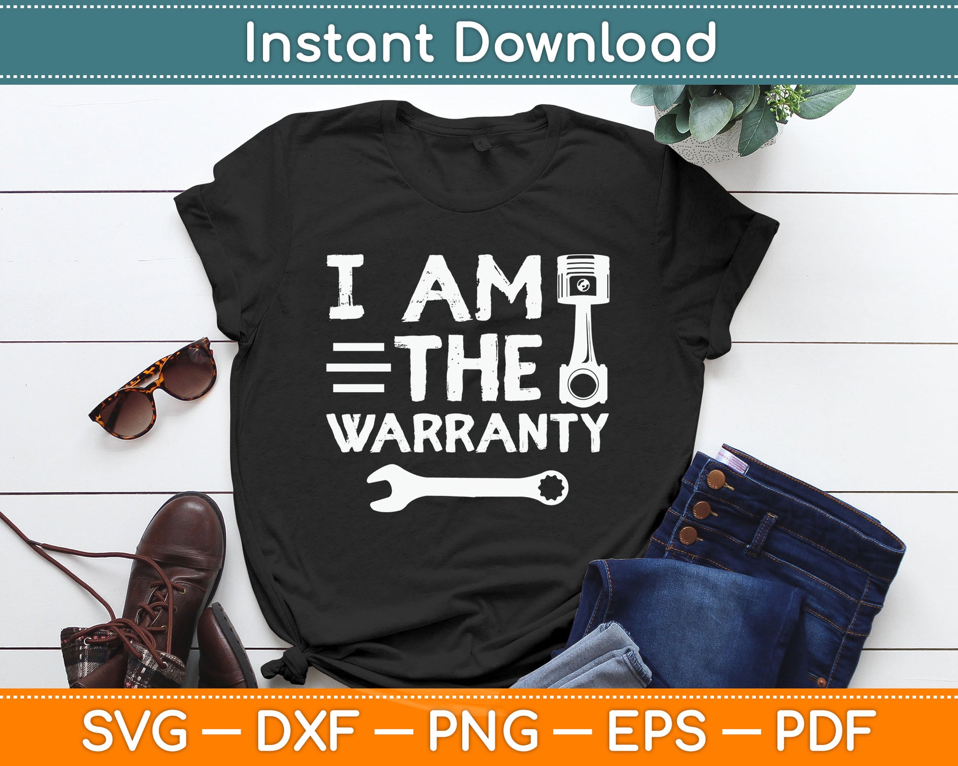 Mechanic I Am The Warranty Funny Car Auto Technician Svg Digital Cutting File
