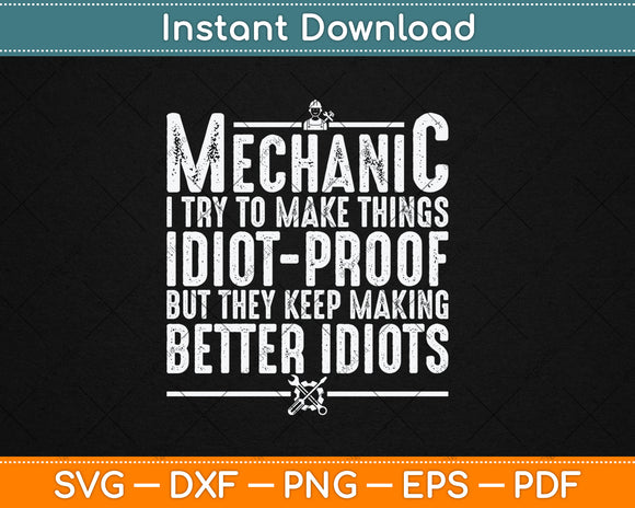 Electrician I Try To Make Things Idiot Proof Funny Svg Digital Cutting File