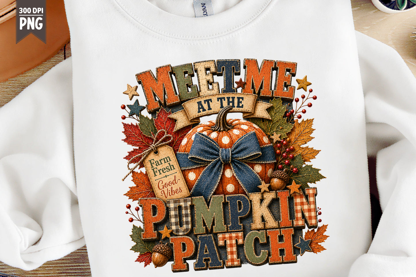 Meet Me At The Pumpkin Patch PNG Fall Autumn Pumpkin Sublimation Design