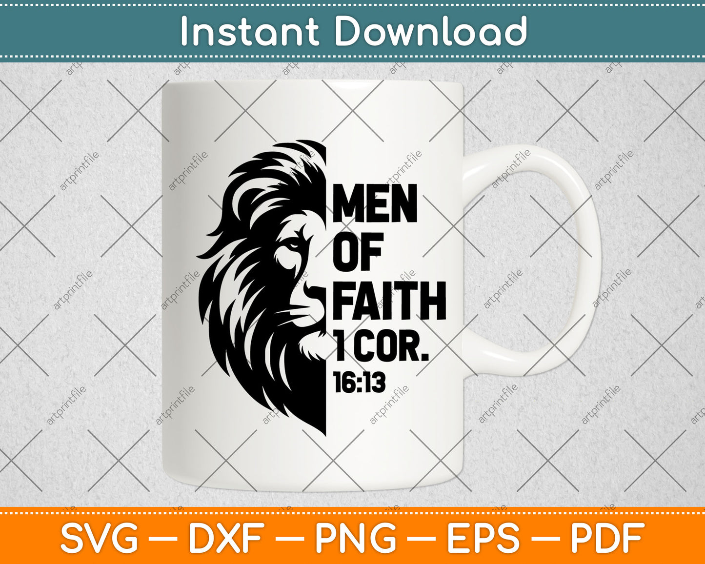 Man Of Faith Lion Christian Jesus Lion Faith Svg Digital Cutting File