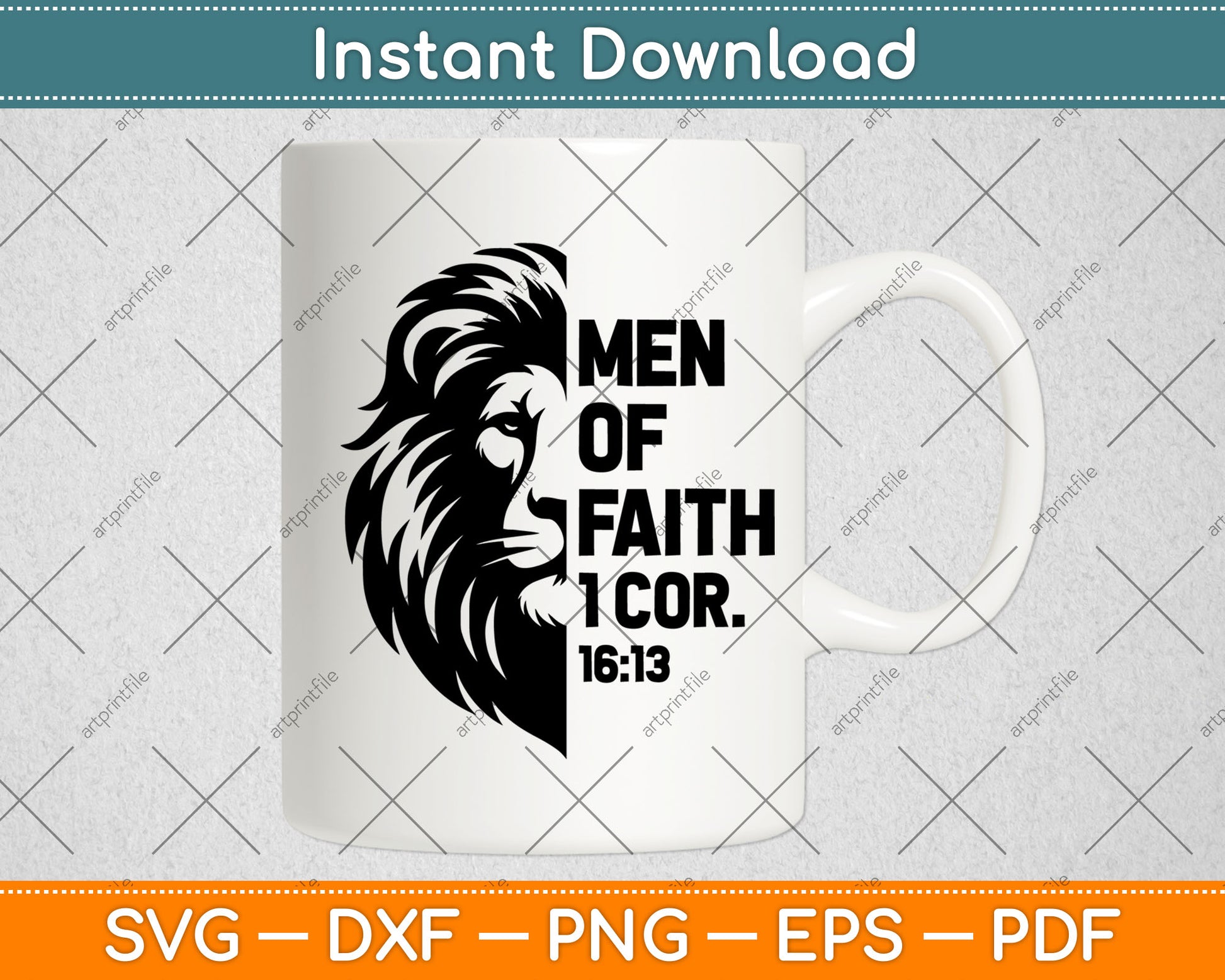 Man Of Faith Lion Christian Jesus Lion Faith Svg Digital Cutting File