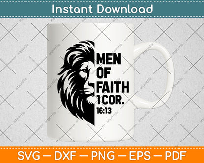 Man Of Faith Lion Christian Jesus Lion Faith Svg Digital Cutting File
